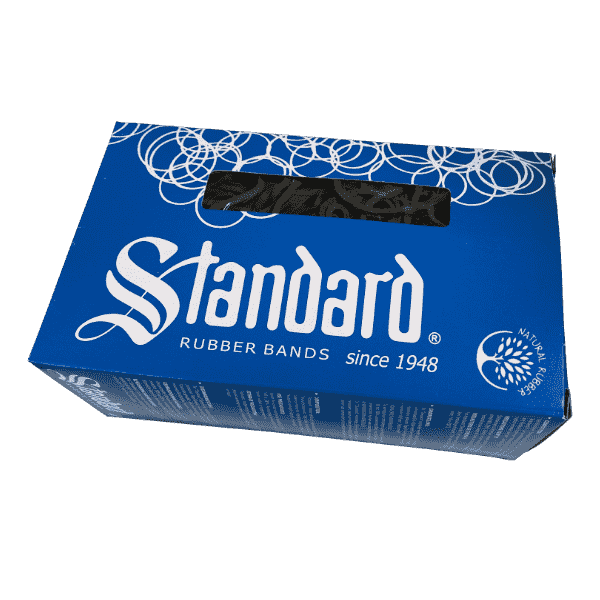 Schwarzer Gummi-Spannring als geschlossene Schlaufe