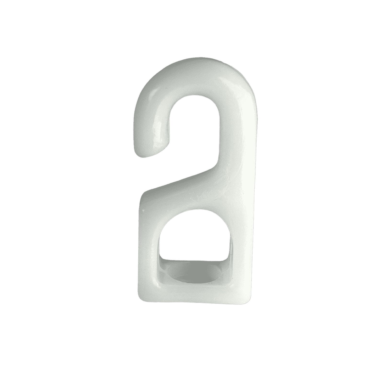 Kunststoffhaken 9mm weiß (natur) aus Polyacetal, Spannhaken zum Einhängen von Expanderseil