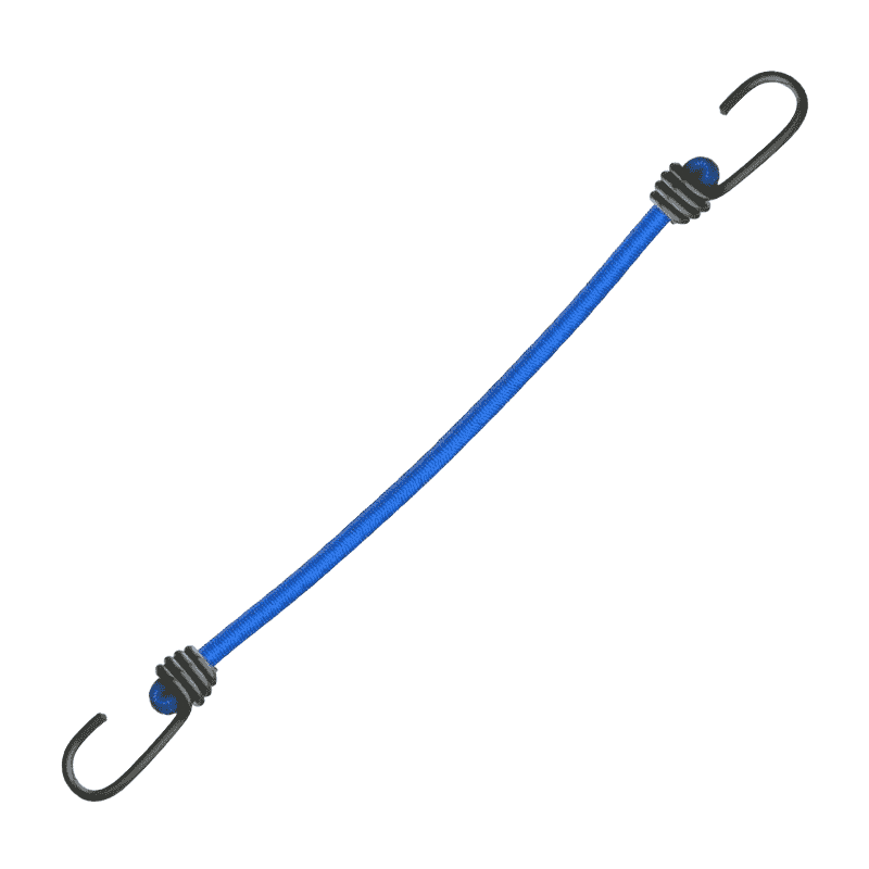 Sauber aufgespultes reißfestes blaues Expanderseil mit Geflechtmantel, Ø 8 mm