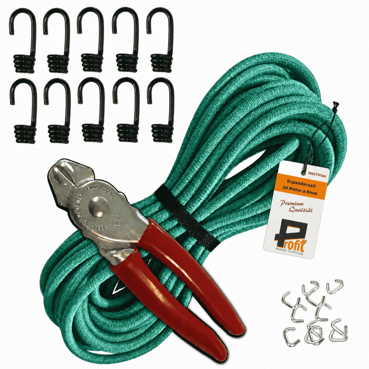seil-gruen-edelstahlklammern-spiralhaken-zange-gruen