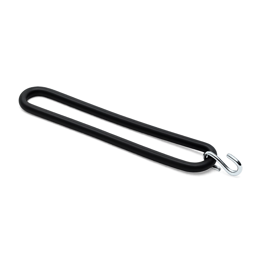 Schwarzer Spannring aus Gummi, Produktansicht