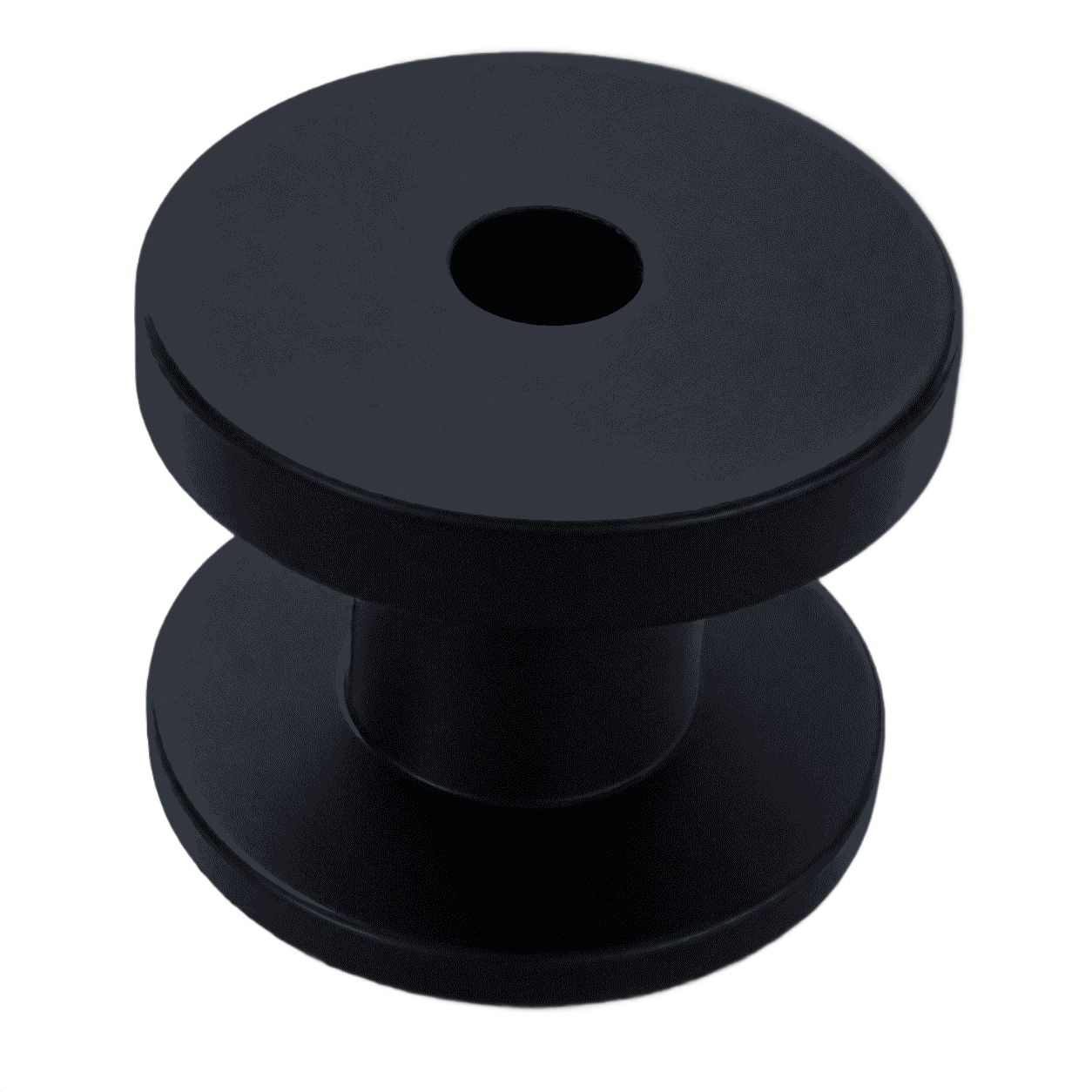 Rundknopf 6mm schwarz – Einhängeknopf für Expander- und Gummiseil